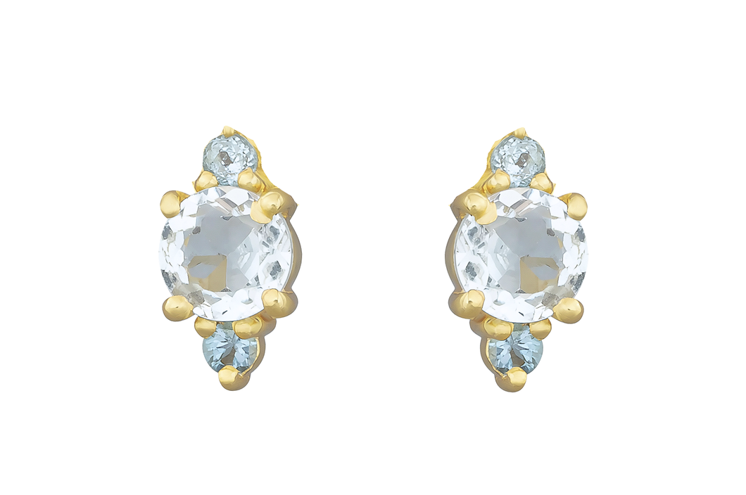 Skye Blue Topaz Stud Earrings