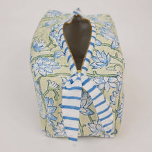 Load image into Gallery viewer, Organic Cotton Toiletry Bag (Medium) - Lotus Indigo
