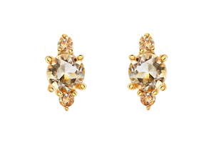 Skye Citrine Stud Earrings