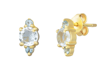 Load image into Gallery viewer, Skye Blue Topaz Stud Earrings
