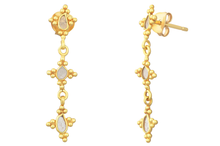 Load image into Gallery viewer, Delhi Diamond Starburst Line Earrings
