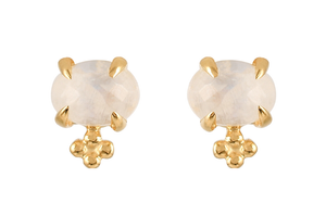 Miranda Moonstone Gemstone Stud Earrings