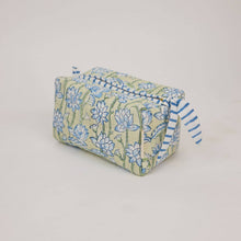 Load image into Gallery viewer, Organic Cotton Toiletry Bag (Medium) - Lotus Indigo
