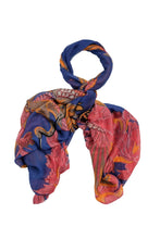 Load image into Gallery viewer, Crane Cobalt Scarf One Hundred Stars
