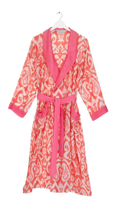 Ikat Pink Dressing Gown One Hundred Stars