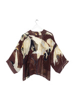 Load image into Gallery viewer, Stork Burgundy Kimono One Hundred Stars
