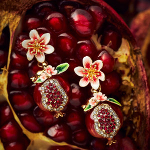 Bill Skinner Pomegranate Drop Earrings