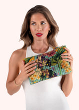 Load image into Gallery viewer, Powder UK Quilted Velvet Zip Pouch Spring Flora
