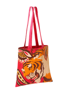 Powder UK Velvet Tote Bag-Tiger