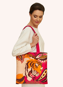 Powder UK Velvet Tote Bag-Tiger