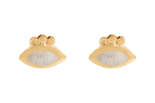 Load image into Gallery viewer, Nazar Pearl Set Stud Earrings
