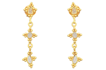 Load image into Gallery viewer, Delhi Diamond Starburst Line Earrings
