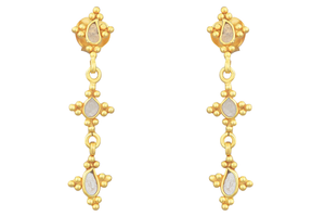 Delhi Diamond Starburst Line Earrings