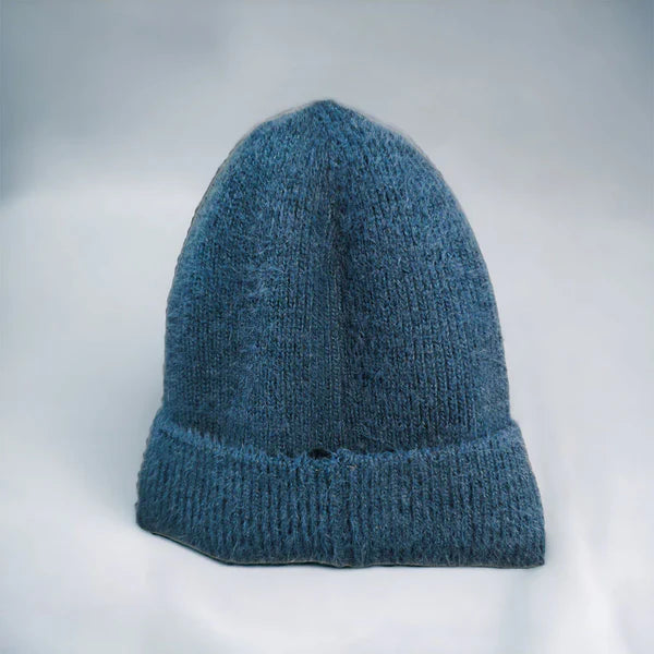 Fleece Lined Wool Hat BLUE