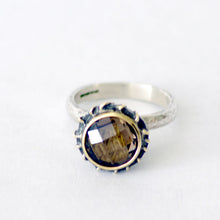 Load image into Gallery viewer, Silver Ring with large Smoky Quartz

