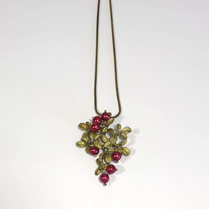 Michael Michaud Cranberry Pendant with Pearls