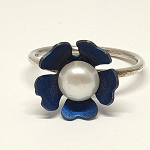 Blue Flower Ring