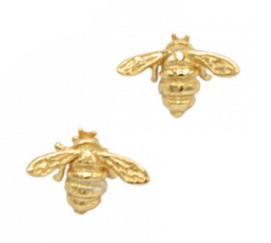 Gold Bumble Bee Studs