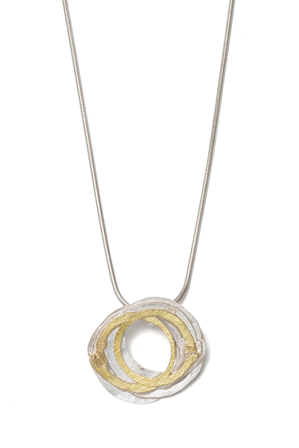 Shimara Carlow Silver & Gold Wrap Pendant