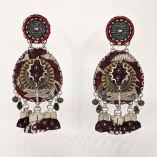 Load image into Gallery viewer, Ayala Bar Burgundy Dragonfly Drop Earrings
