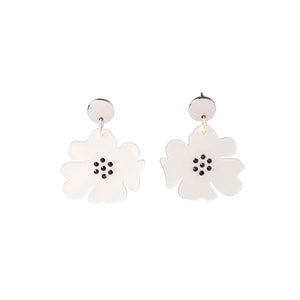 Anemone Earrings White