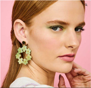 Jade Crystal Blossoms Earrings